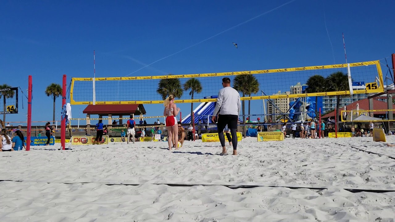 Clearwater Beach Volleyball Tournament COED 02/23/2020 Game 1 YouTube