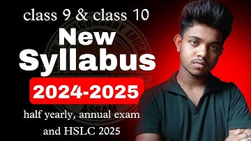 New Syllabus for class 10 and 9 from SEBA | Half yearly and HSLC 2025 syllabus pdf