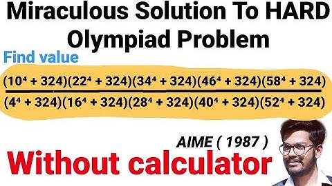 Can You Solve This ? Without Calculator AIME ( 1987) HARD Maths Problem