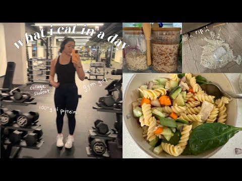 what i eat in a day as a busy college student | simple meals, high protein, and realistic