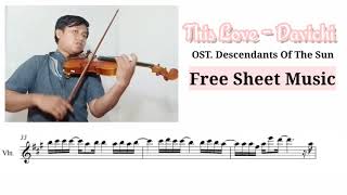 [Free Sheet] DAVICHI(다비치) - This Love(이 사랑) l 태양의 후예 OST Part.3 | Free sheet music Violin, Leadsheet