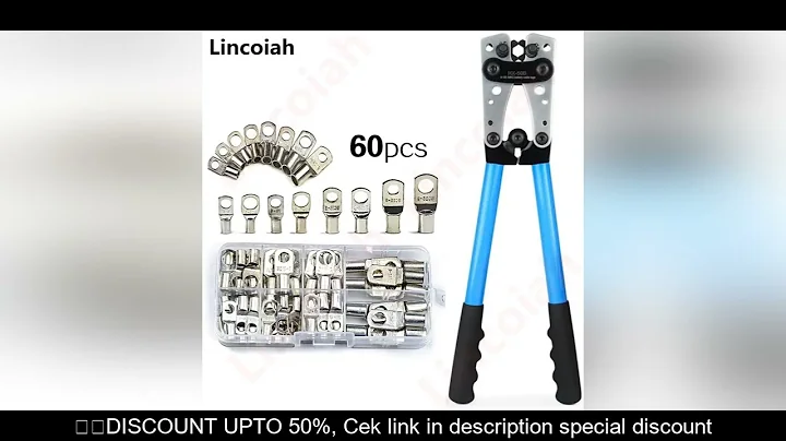 HX-50B Cable Lug Crimping Tool for Heavy Duty Wire Lugs,Battery Terminal,Copper Lugs AWG 8-1/0 with