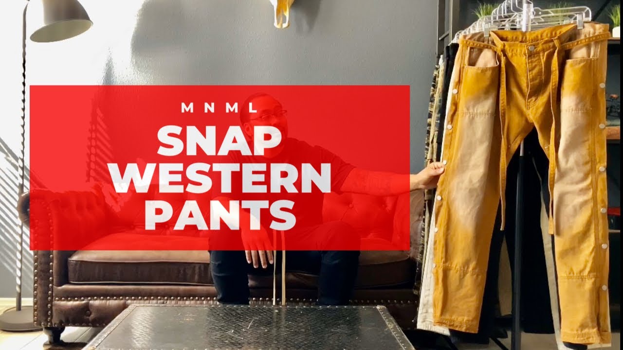 MNML Snap Western Pants - YouTube