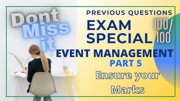 EVENT MANAGEMENT PART 5 / Event Evauation