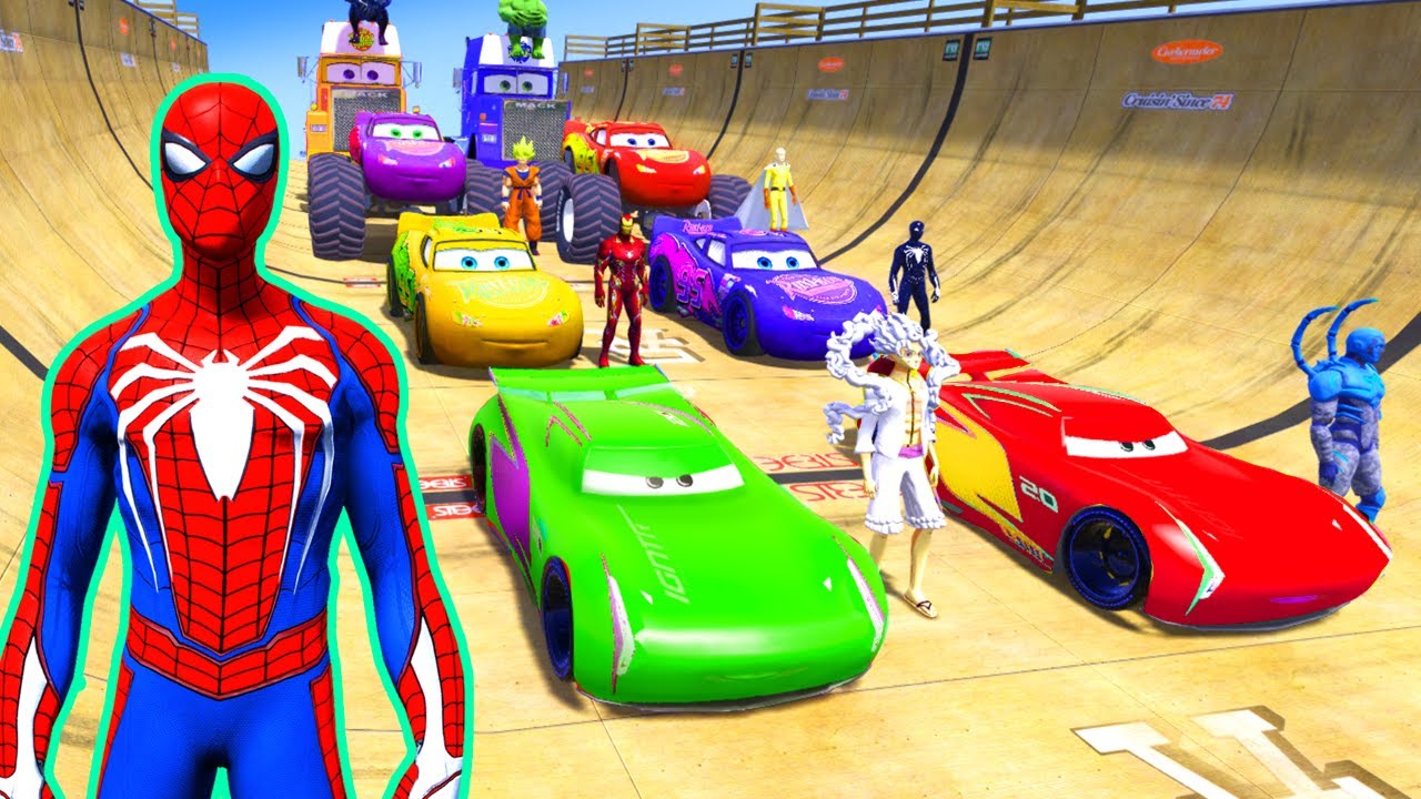 GTA V Epic New Stunt Race For Car Racing Challenge by Trevor and Shark  82