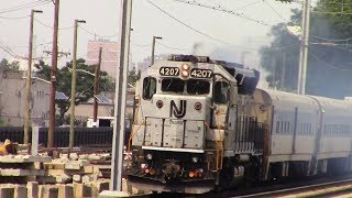 NJ Transit GP40PH-2B 4207 leads train #2303 to Bay  Head at North Elizabeth