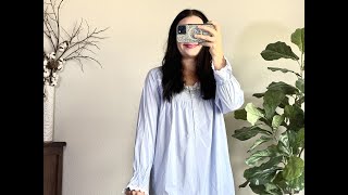 Review of Viakeo 100% Cotton Nightgowns For Women Victorian Night Gown Long Sleeve House Dress With