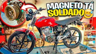 MONTAGEM DA ELÉTRICA DA TITAN ES NA TITAN KS 2000 COM PECAS @MagnetronMotos  [ PT2 ]