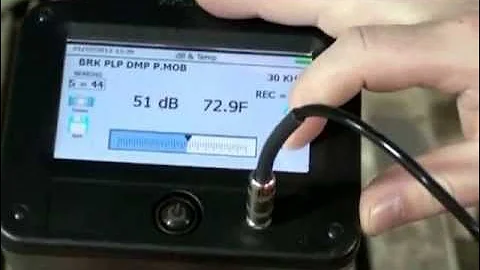 Ultraprobe 15,000 - Bearing test store data and image