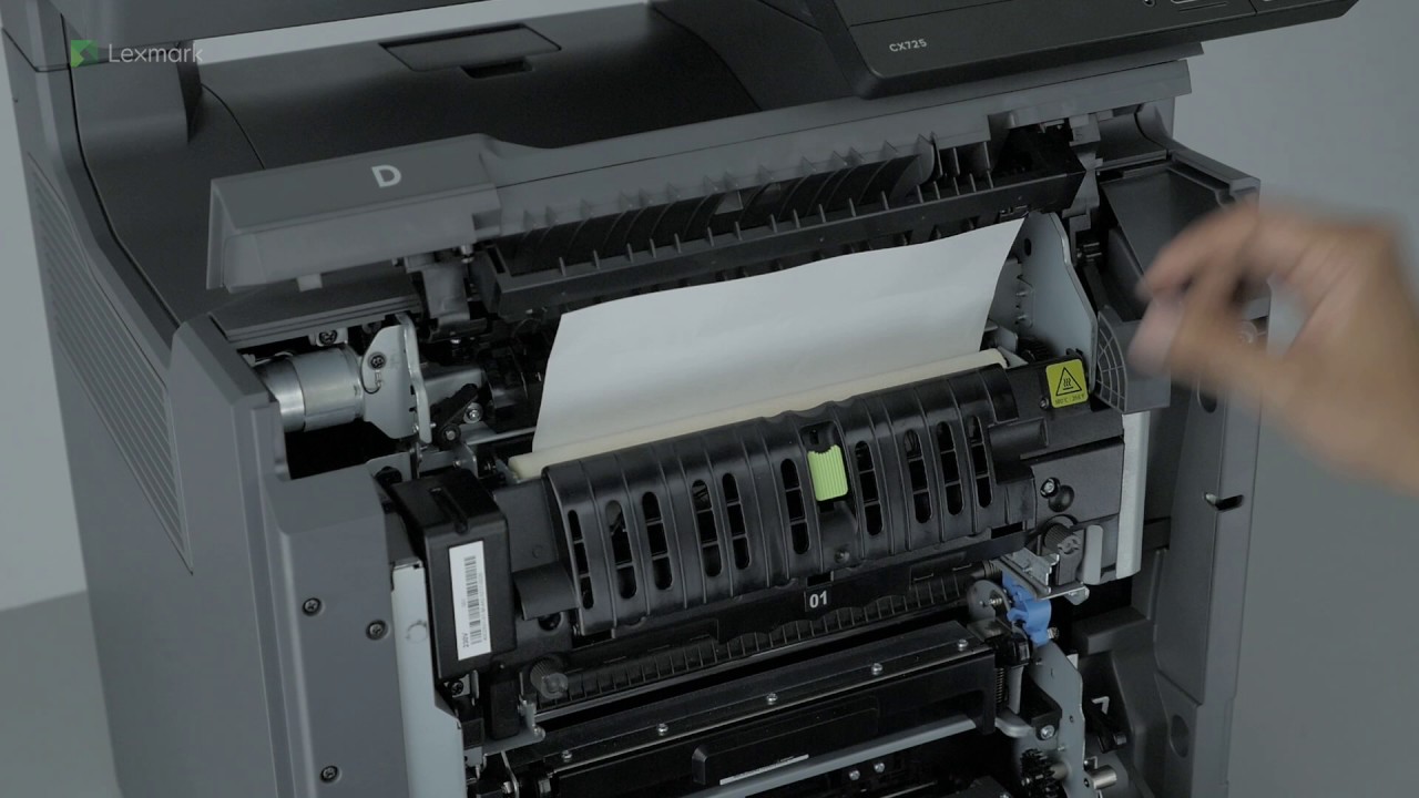 CX725 Series—Clearing paper jam in door A - YouTube