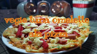 Vegie Tuna Omelette Ala Pizza|EasyRecipe Breakfast Snacks|Pizza