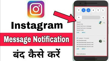 Instagram Ke Message Notification Kaise Band Kare | How to Turn off Instagram Notification