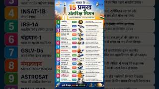 भारत के 15 प्रमुख अंतरिक्ष मिशन | Indian Space Missions #viral #space