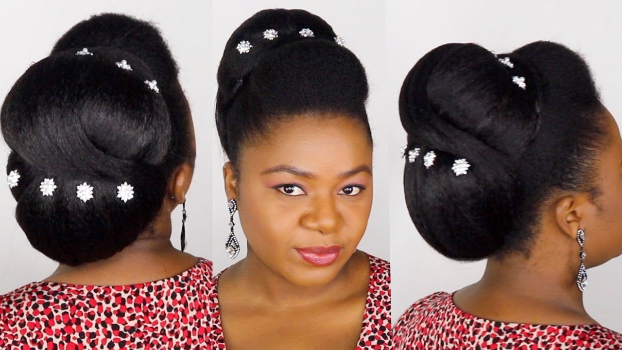 Quick And Easy Bridal Updo Pompadour With Elegant Bun