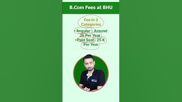 3 Category Fee Structure of BCom at BHU!🫵#shorts
