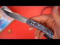 Нож TuoTown Slip Joint сталь Magnacut рукоять Red/Blue CF (TSJ1-MCRB)