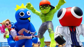 Scary Teacher 3D - Nickhulk vs Tani Harley Quinn vs Team Rainbow Friends rescue Doll Squid Game