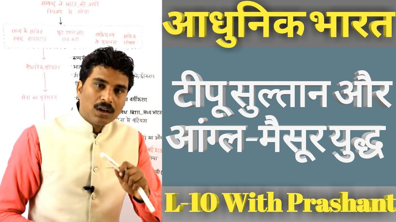 टिपू सुल्तान  और आंग्ल मैसूर युद्ध::Tipu Sultan & Anglo-Mysore Wars ll MODERN HISTORY OF INDIA ll