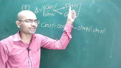 Determinant class 12 vvi question