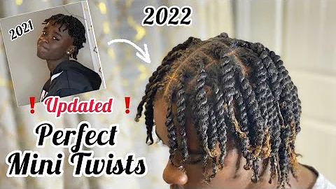 UPDATED Juicy Two Strand Mini Twists Tutorial for Teen Boys & Men + 1 year Hair Growth 2022
