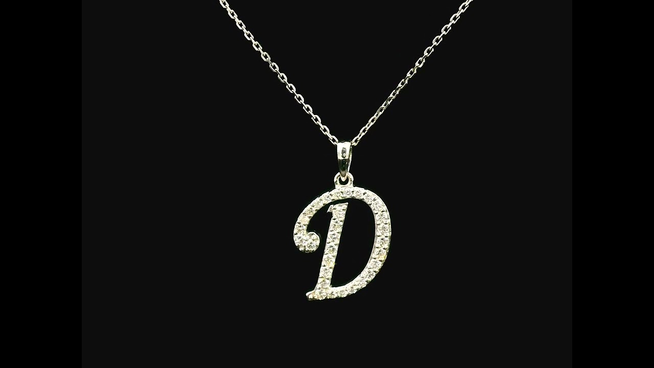 18K Gold Diamond Initial Pendant – 0.25 Carat Letter Necklace | Personalized Monogram Jewelry