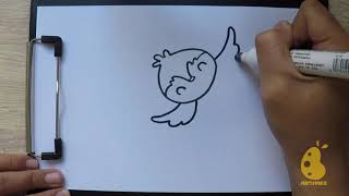 flying bird draw