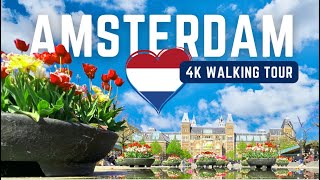 [4K] Amsterdam, Netherlands Walking Tour 🇳🇱 |  With Captions