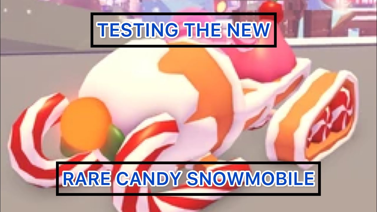 TESTING THE NEW RARE CANDY SNOWMOBILE Roblox Adopt me YouTube