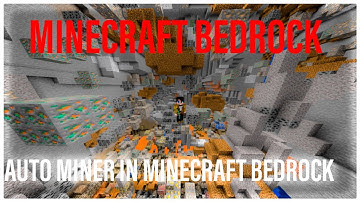 Minecraft PE / Bedrock Auto Miner In 1.18 Caves And Cliffs - Command Block Tutorial
