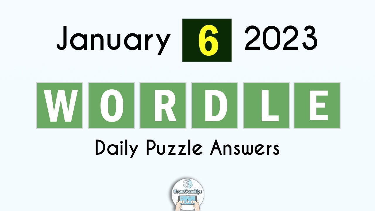 Wordle January 6 2023 Today Answer YouTube