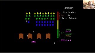 Lukozer Retro Game Review 412 - Alien Invaders - Commodore 128