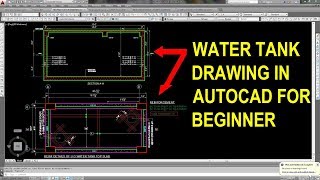 Underground water tank structural drawing