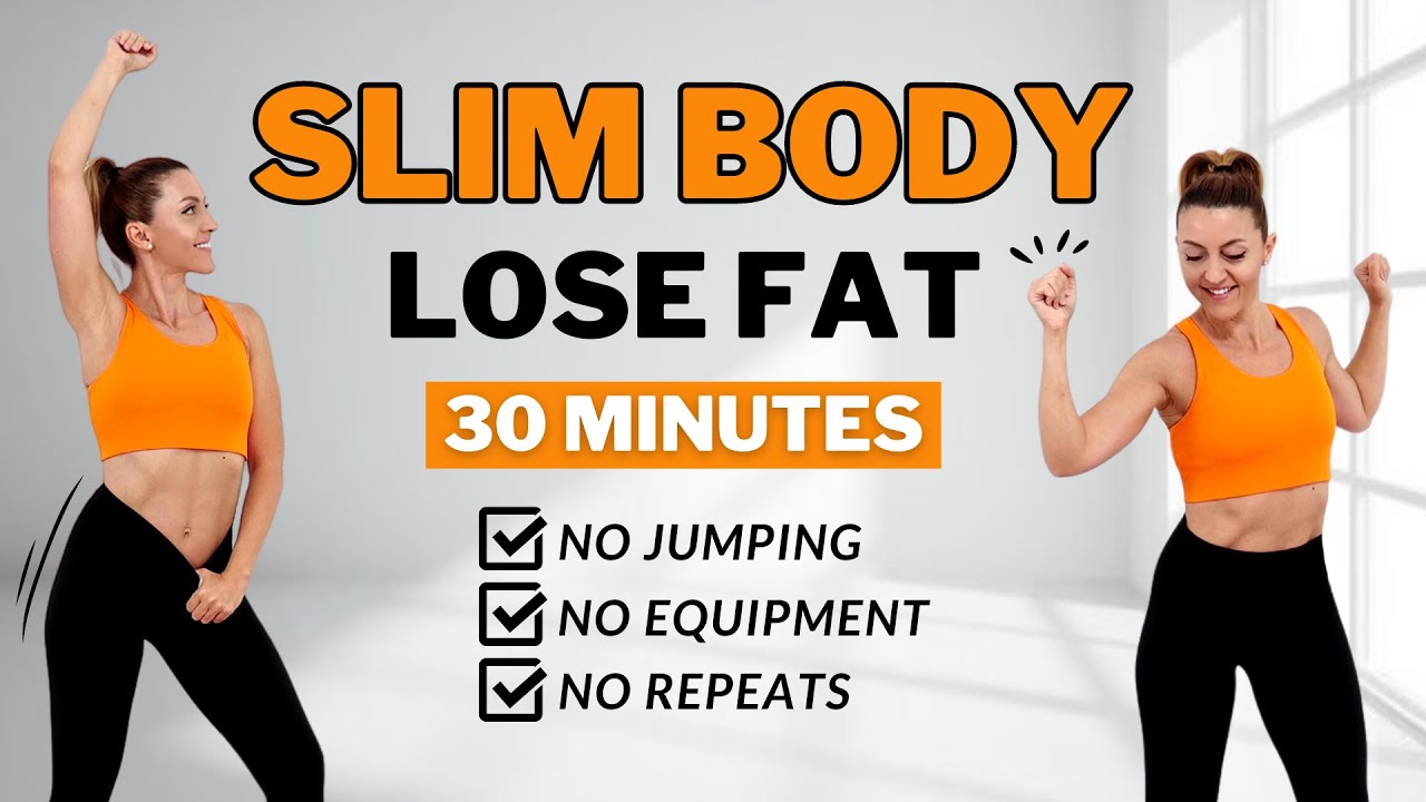 ⁣🔥30 Min SLIM BODY HOME WORKOUT🔥FULL BODY FAT LOSS🔥All Standing + No Jumping HIIT🔥No Repeats🔥