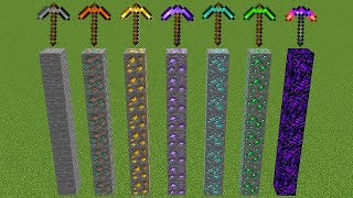 Which pickaxe is faster in Minecraft Bedrock Edition?