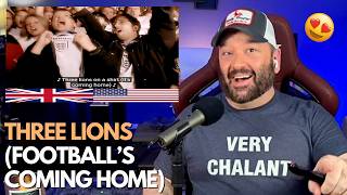 American Reacts to Hearing THREE LIONS (Football's Coming Home) for the FIRST TIME!