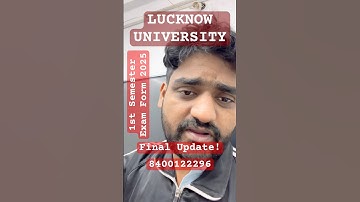 #luupdate #lucknowuniversity #semesterexam2025 #luexam2025 #bscmaths #universityoflucknow