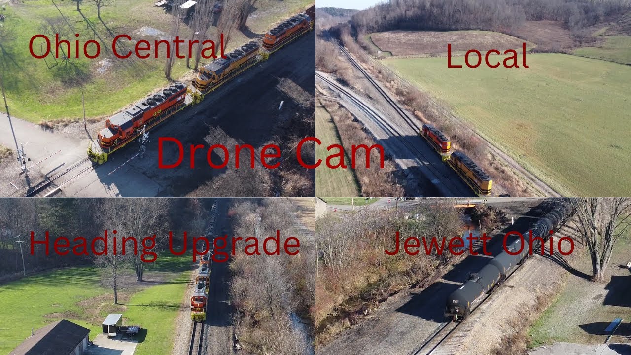 Ohio Central Local Heading upgrade through Jewett Ohio (Drone Cam