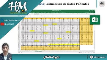 ESTIMACIÓN DE DATOS FALTANTES | AUTOMATIZACIÓN EXCEL | HIDROLOGÍA | #HebMERMA