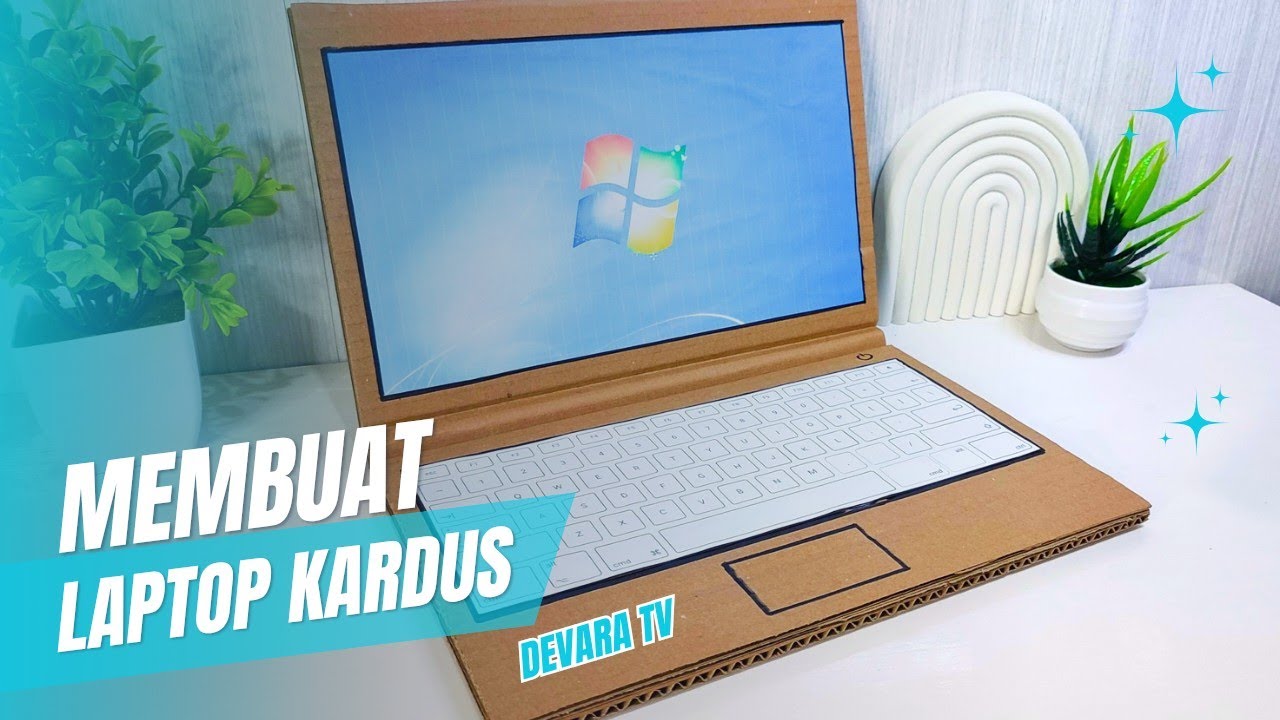 Tutorial Membuat Kerajinan Laptop dari Kardus | Laptop Mainan dari Kardus