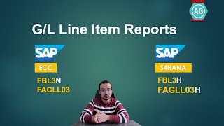 G/L Line Item Reports in SAP ECC and S4HANA (FBL3N FBL3H FAGLL03H)