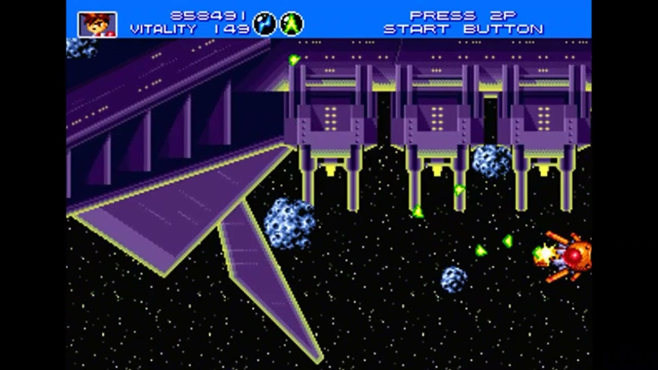 Sega Mega Drive 2 (Smd) 16-bit Gunstar Heroes Stage 6