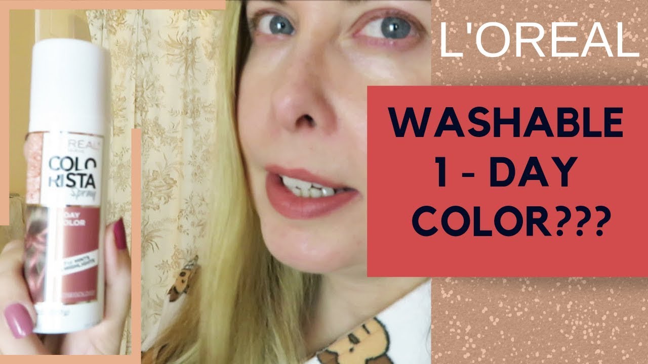 Loreal Colorista 1 Day Color Spray Review 💇 Temporary Hair Color Spray