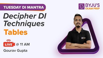 Decipher DI Techniques - Tables | Tuesday DI Mantra | CAT 2021 | BYJU