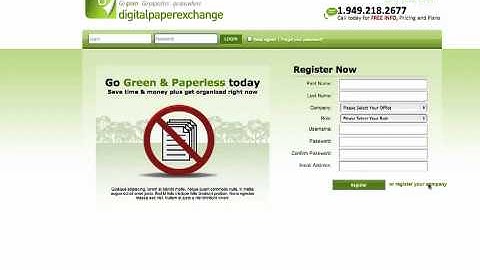 dpe paperless user interface first video intro screen
