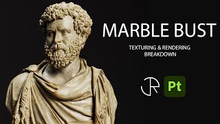 Substance 3d painter Tutorial | Marble Bust Texturing & Rendering