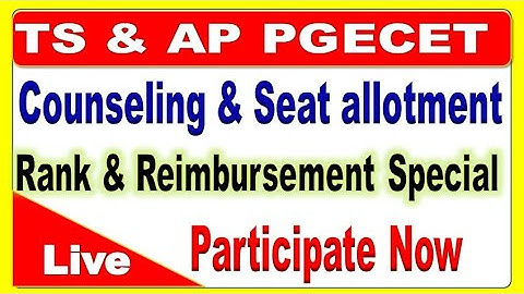 TS & AP PGECET 2020 Counseling details, Fee and Registrations Update by SRINIVASMech