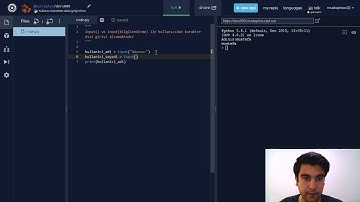 Kolay Yoldan Python Programlama Öğrenin - Ders 009 - Kullanıcı Karakter Dizisi Girişi Alma
