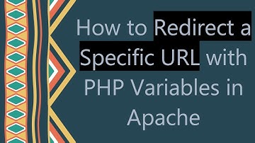 How to Redirect a Specific URL with PHP Variables in Apache