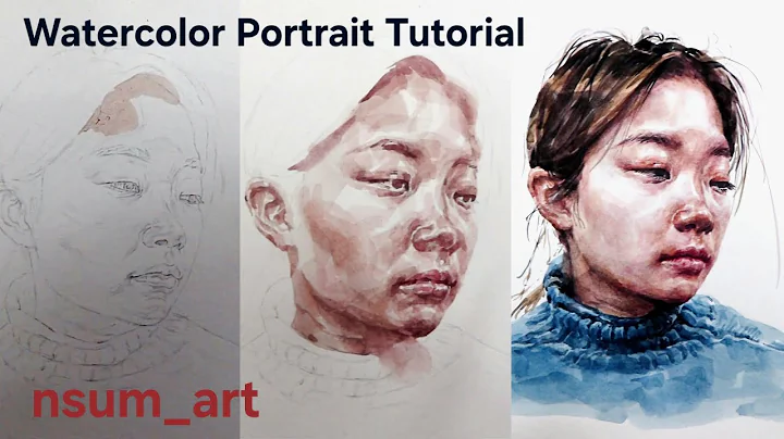 Realistic Watercolor Portrait Painting – Step by Step Timelapse Tutorial | nsum_art Part 3