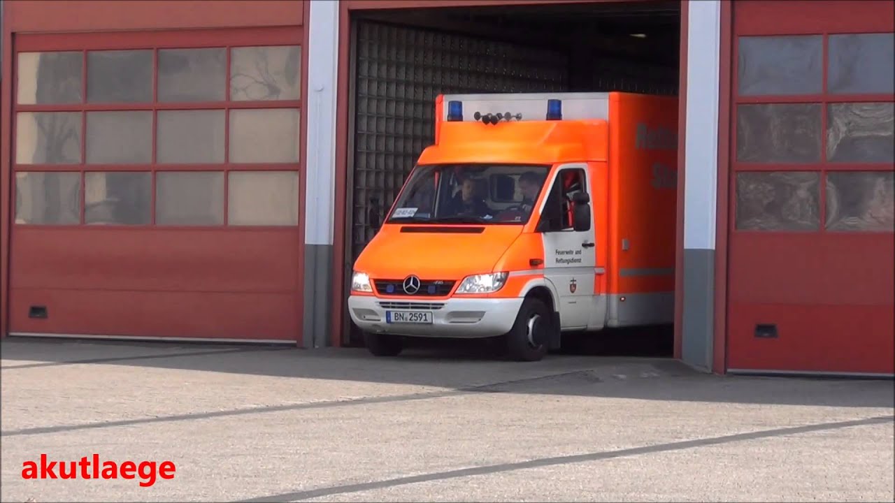 [MIT PRESSLUFT ZUM EINSATZ] RTW 3 BF Bonn FW 2 Beuel